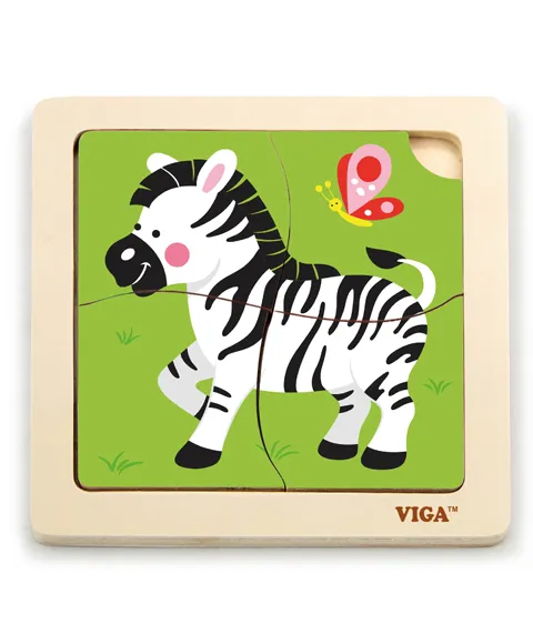 VIGA 51317 Puzzle Na Podkładce-Zebra