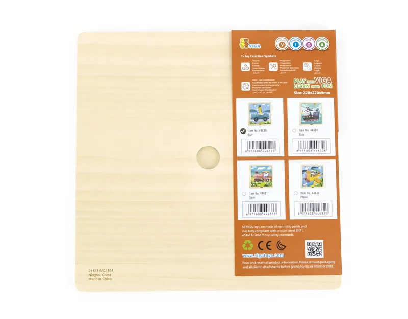 VIGA 44629 Puzzle Na Podkładce 9 Elementów - Auto
