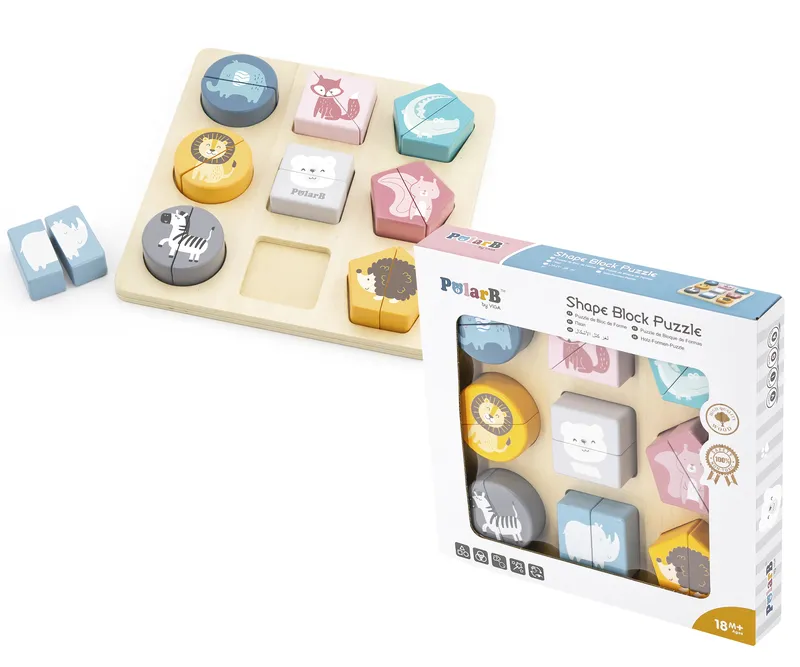 VIGA 44012 PolarB Układanka 2w1 Puzzle - Kształty