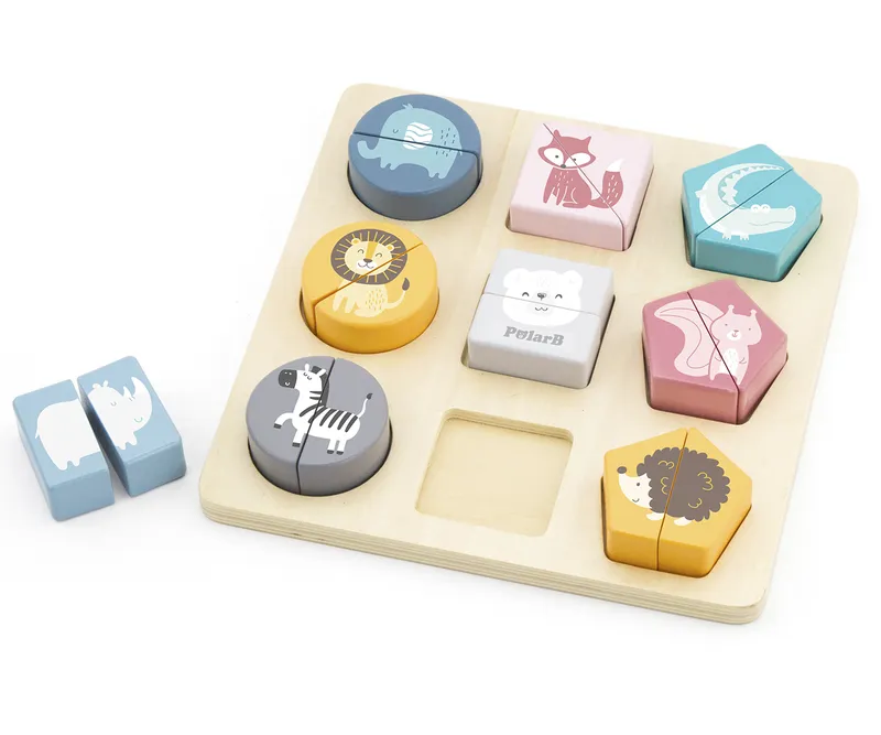 VIGA 44012 PolarB Układanka 2w1 Puzzle - Kształty