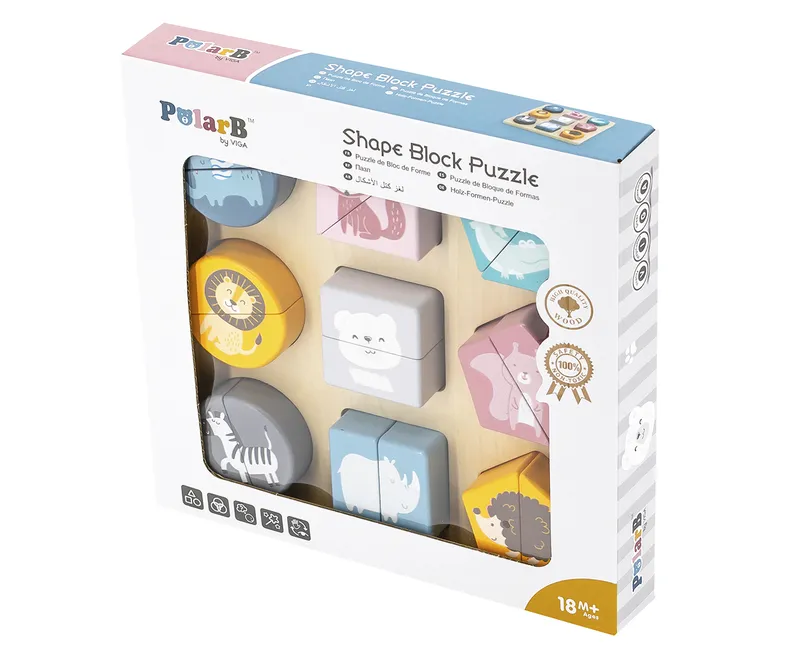 VIGA 44012 PolarB Układanka 2w1 Puzzle - Kształty