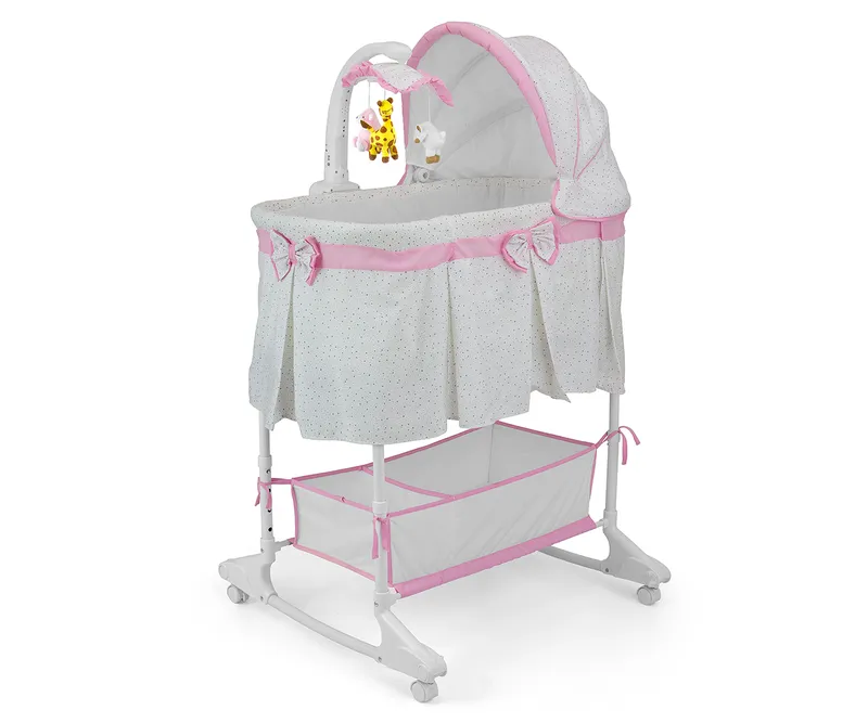 MILLY MALLY Kołyska Z Pilotem Simple Pink