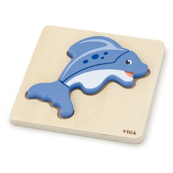 VIGA 59934 Pierwsze Puzzle Na Podkładce - Rybka