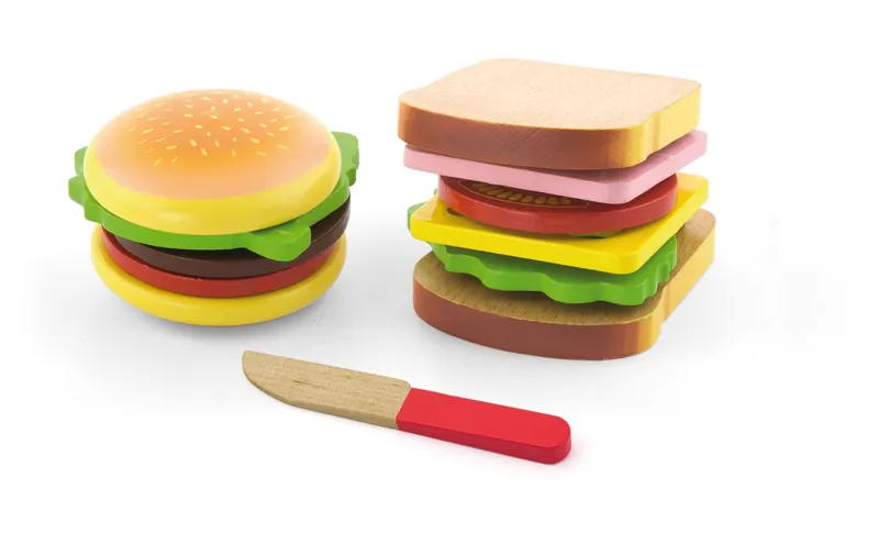 VIGA 50810 Zestaw Do Krojenia – Hamburger I Kanapka