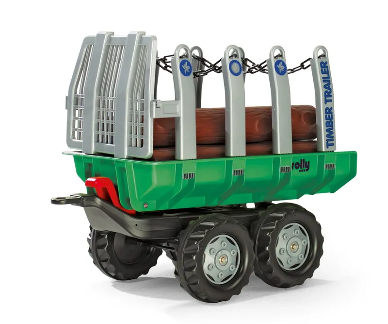 ROLLY TOYS 122158 Przyczepa ROLLY-Timber Do Przewozu Drzew - Zielona