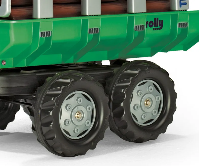 ROLLY TOYS 122158 Przyczepa ROLLY-Timber Do Przewozu Drzew - Zielona
