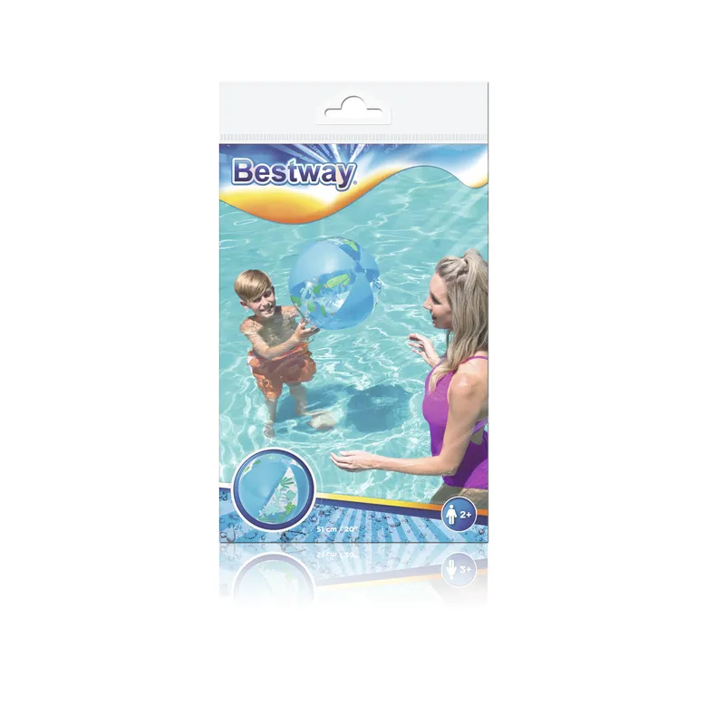 BESTWAY 31036 Piłka Plażowa 51cm - Niebieska