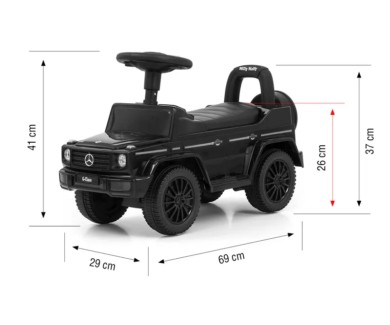 Pojazd MERCEDES G350D Black S MILLY MALLY