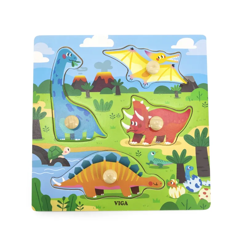 VIGA 44596 Puzzle Z Uchwytami - Dinozaury