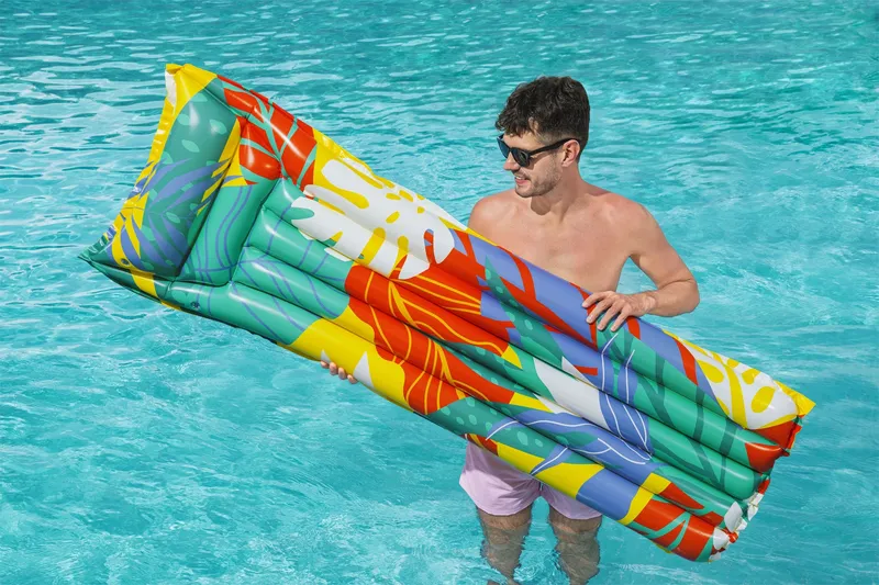 BESTWAY 44033 Dmuchany Materac Plażowy Liście 1.83m X 69cm