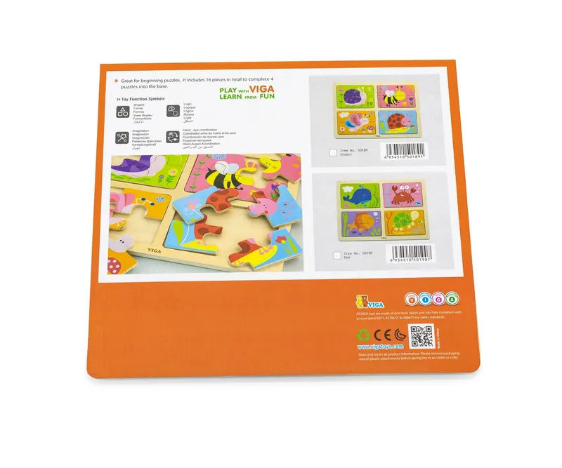 VIGA 50190 Puzzle Na Podkładce 4w1 - Morze