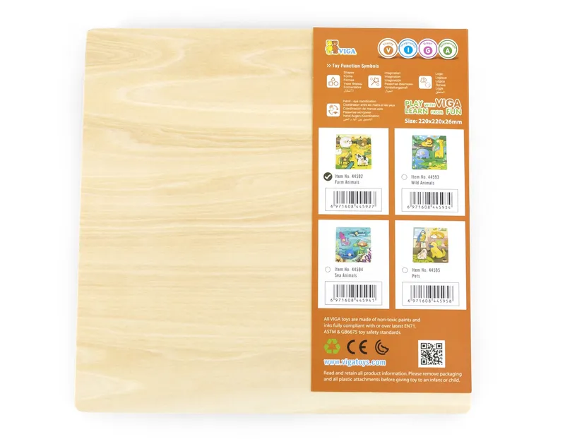 VIGA 44592 Puzzle Z Uchwytami - Farma