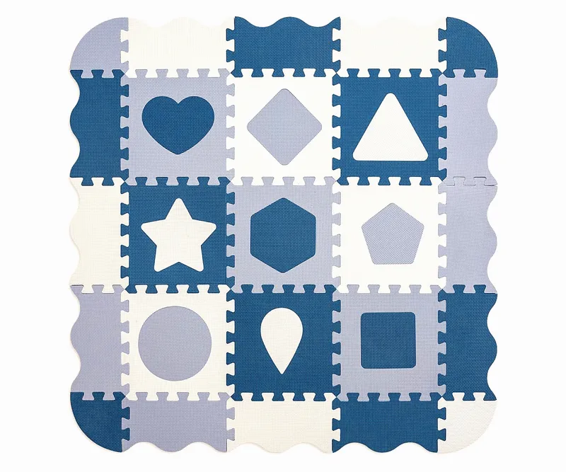 Mata Piankowa Puzzle Jolly 3x3 Shapes MILLY MALLY - Blue
