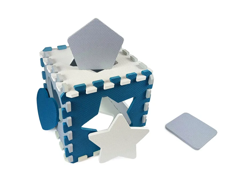 Mata Piankowa Puzzle Jolly 3x3 Shapes MILLY MALLY - Blue