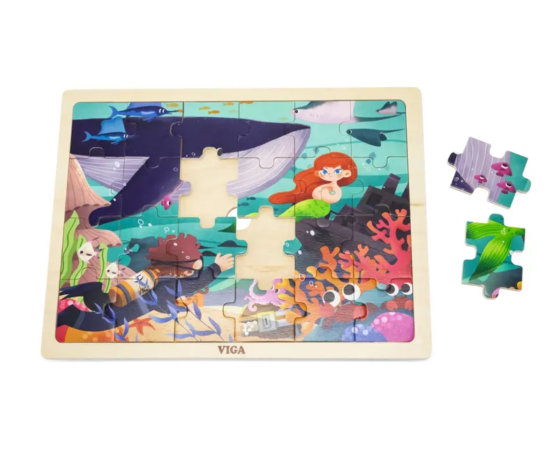VIGA 44645 Puzzle Na Podkładce 24 Elementy - Morze
