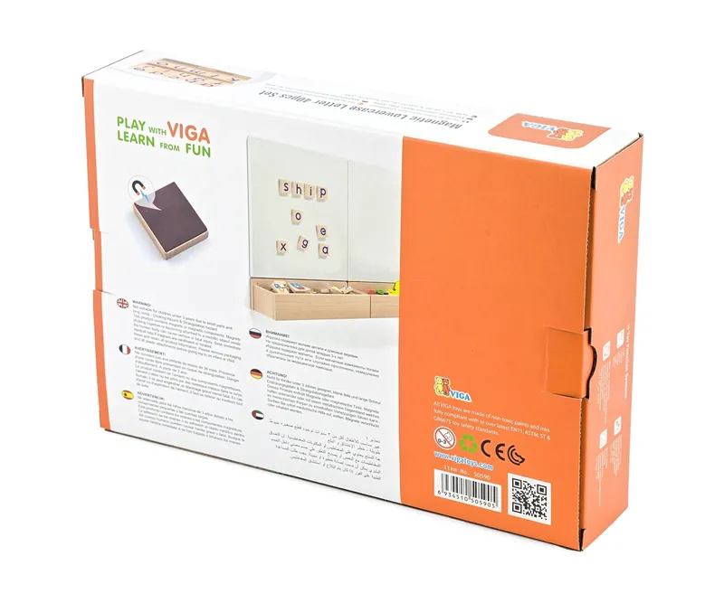 VIGA 50590 Zestaw Magnetycznych Literek - 40 Elementów