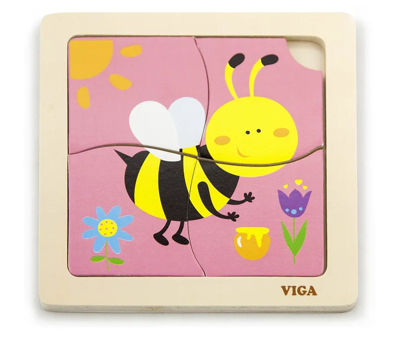 VIGA 50138 Puzzle Na Podkładce - Pszczółka