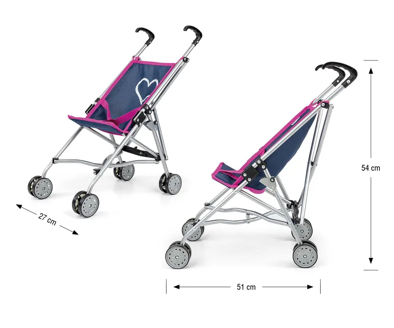 MILLY MALLY Wózek Dla Lalek Julia Prestige Navy