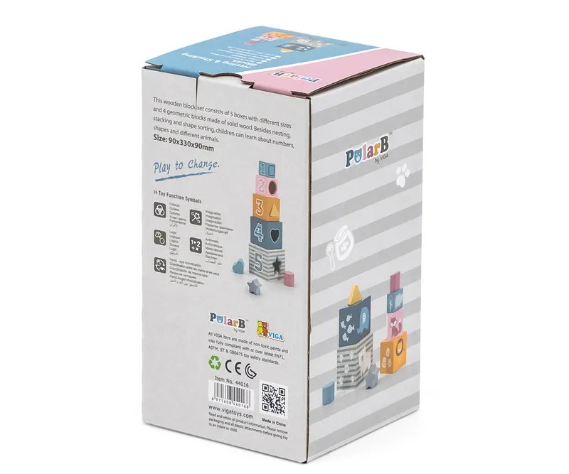 VIGA 44016 PolarB Piramidka Edukacyjna Z Sorterem