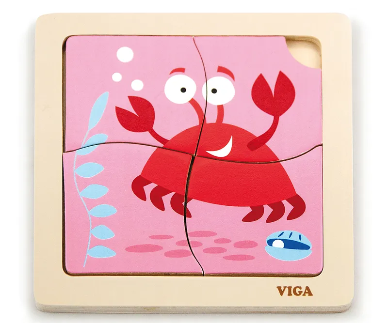 VIGA 50146 Puzzle Na Podkładce - Krab