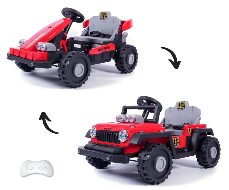 MILLY MALLY Pojazd Na Akumulator Prime 2w1 Red