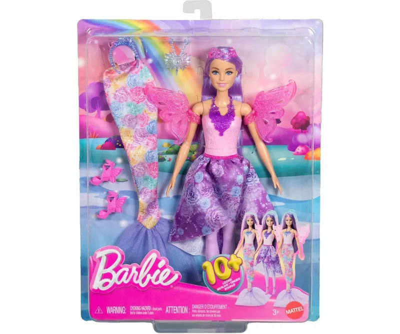 MATTEL JCP74 BARBIE Magiczna Lalka Lalka Wróżka Syrenka Z Ubrankami