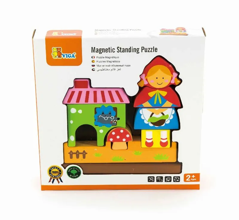 VIGA 50075 Klocki Magnetyczne - Czerwony Kapturek