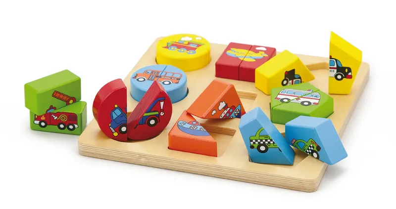 VIGA 59586 Układanka 2w1 Puzzle - Pojazdy