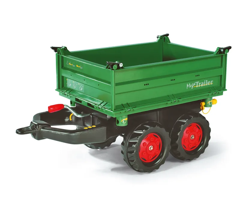 ROLLY TOYS 122202 Przyczepa ROLLY - Mega Trailer Ciemno Zielona Koła 2-OSIE