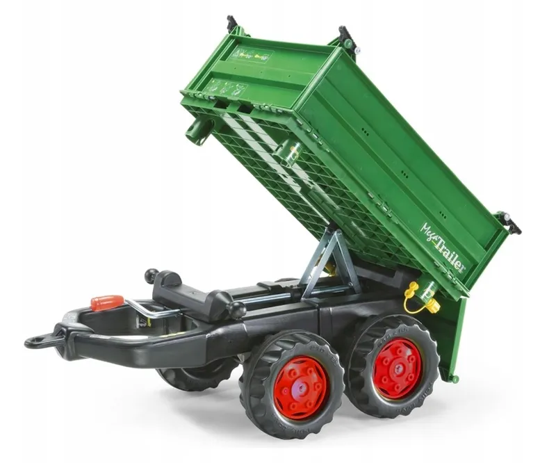 ROLLY TOYS 122202 Przyczepa ROLLY - Mega Trailer Ciemno Zielona Koła 2-OSIE