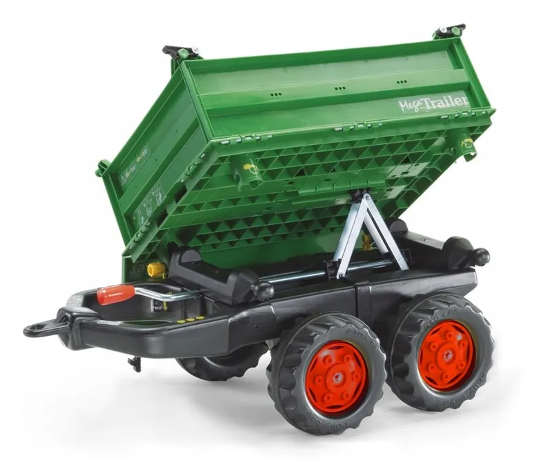 ROLLY TOYS 122202 Przyczepa ROLLY - Mega Trailer Ciemno Zielona Koła 2-OSIE