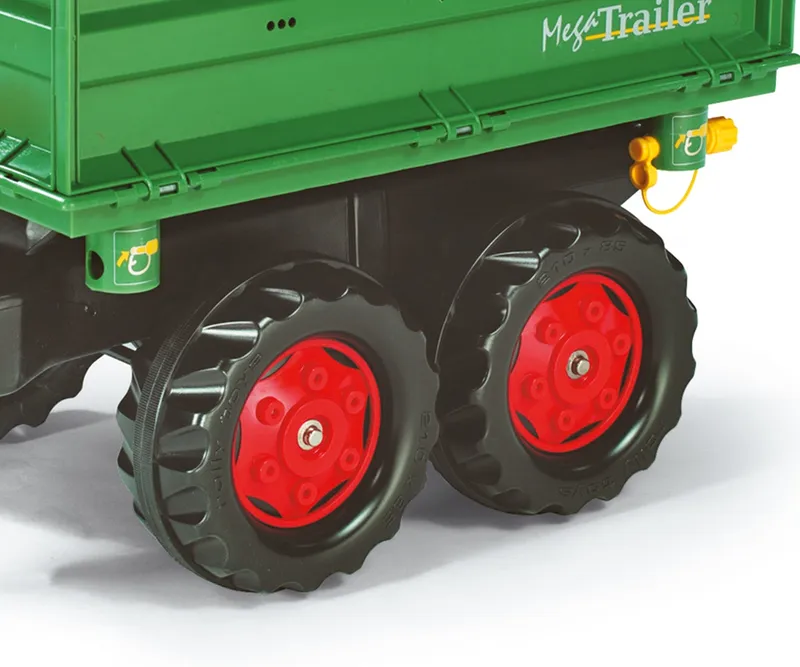 ROLLY TOYS 122202 Przyczepa ROLLY - Mega Trailer Ciemno Zielona Koła 2-OSIE