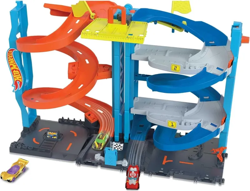 MATTEL HKX43 Hot Wheels City Wyścigowa Wieża 2w1 Tor Zjeżdzalnia