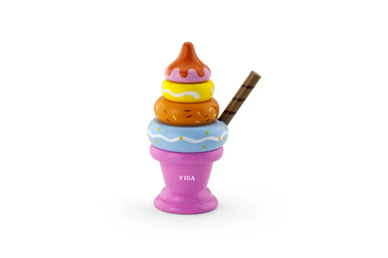 VIGA 51321 Mini Piramidka Lody Owocowe Z Truskawką