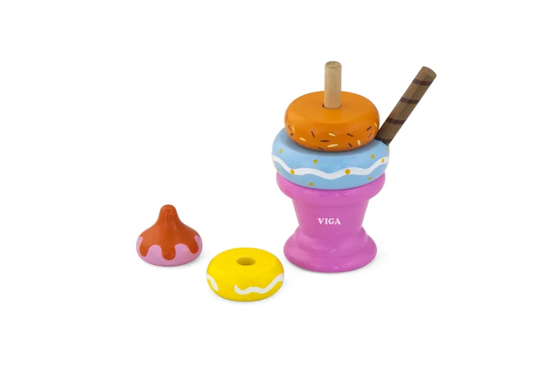 VIGA 51321 Mini Piramidka Lody Owocowe Z Truskawką
