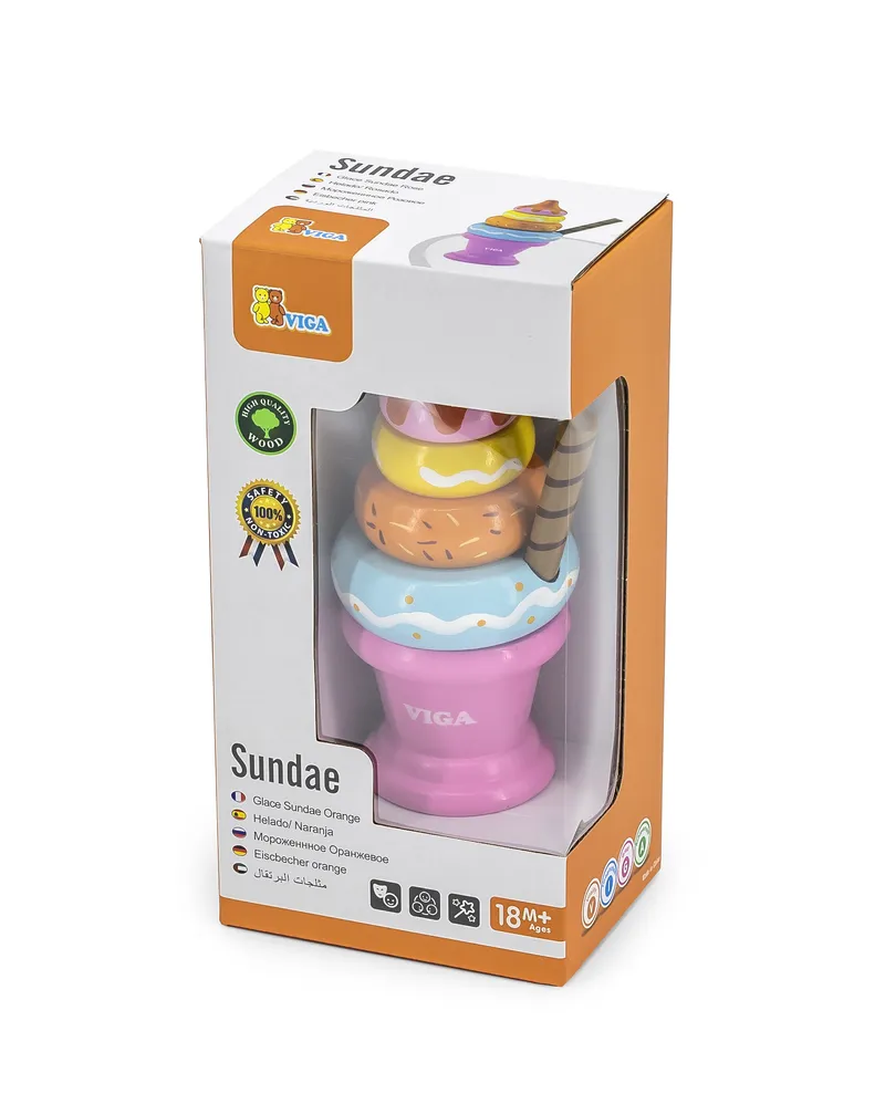 VIGA 51321 Mini Piramidka Lody Owocowe Z Truskawką