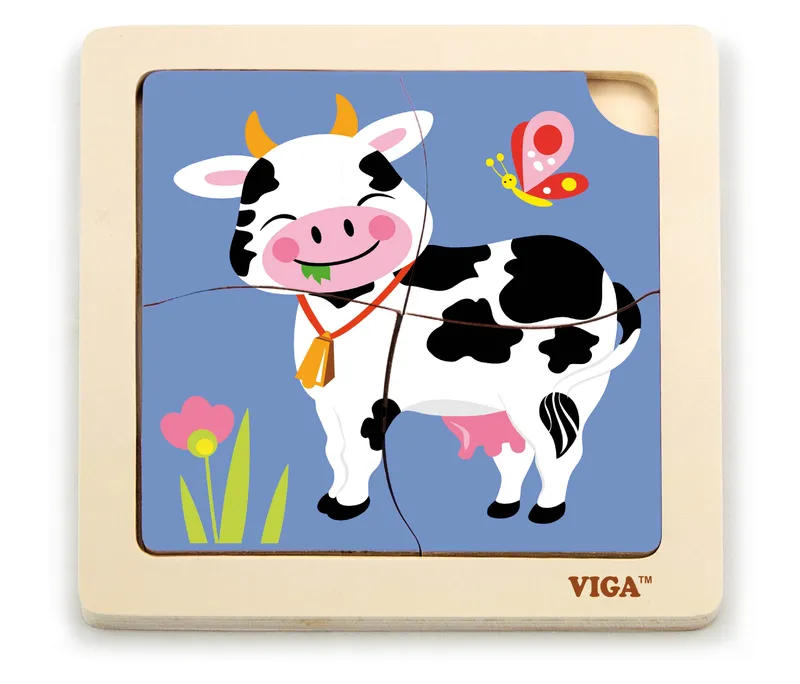 VIGA 51313 Puzzle Na Podkładce - Krówka