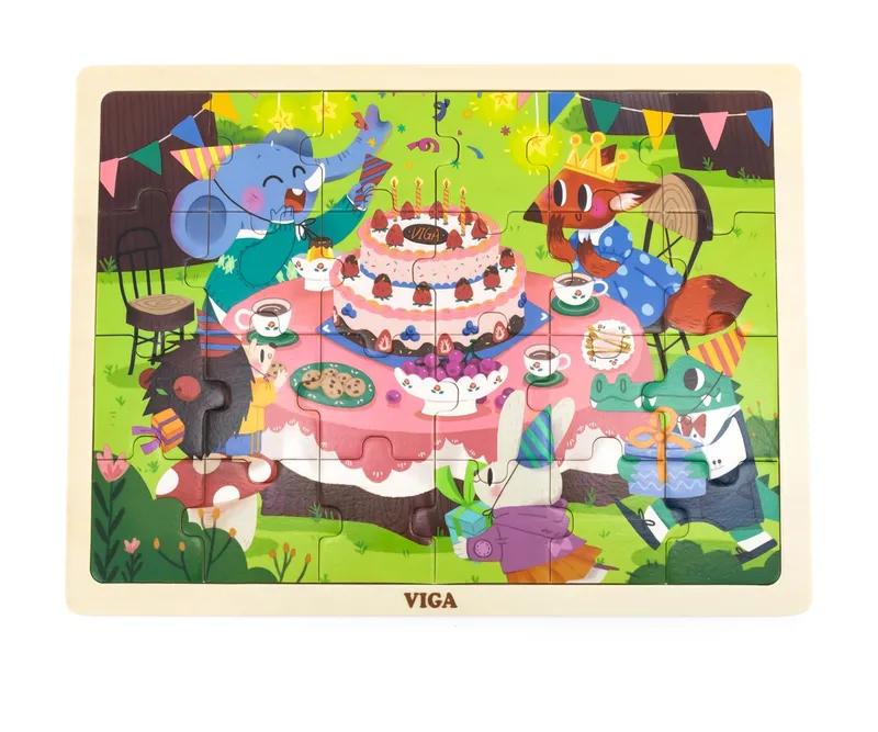 VIGA 44644 Puzzle Na Podkładce 24 Elementy - Urodziny
