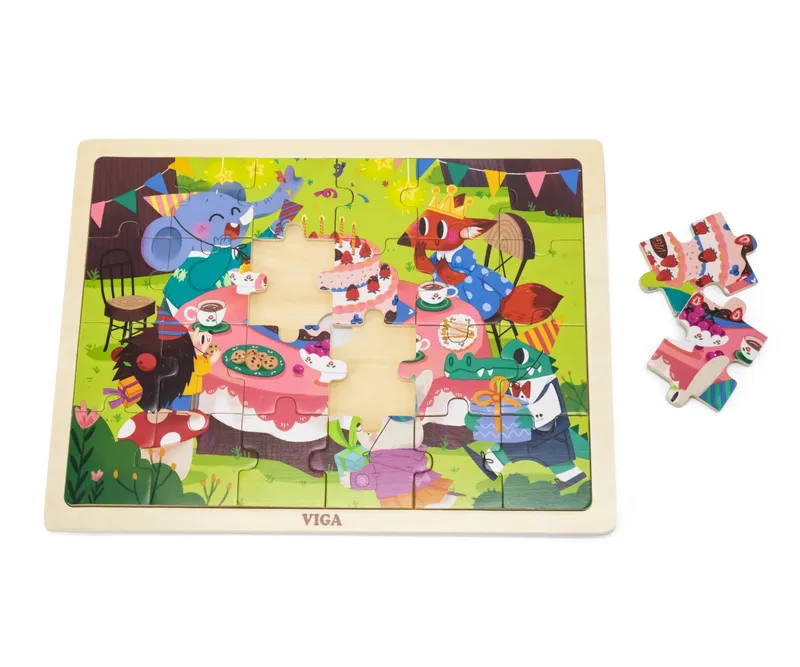VIGA 44644 Puzzle Na Podkładce 24 Elementy - Urodziny