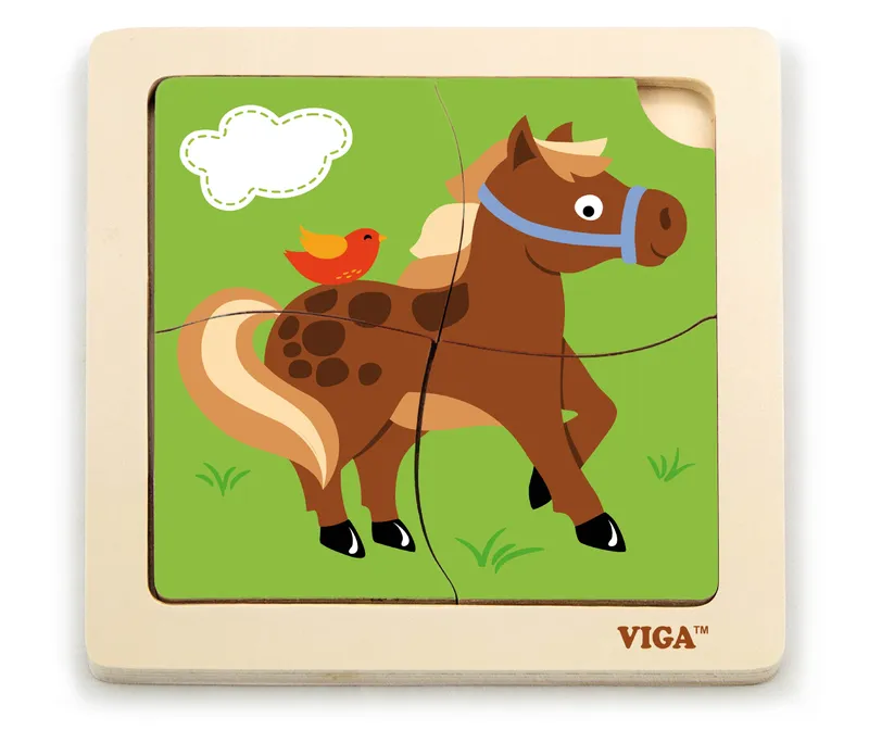 VIGA 51312 Puzzle Na Podkładce - Konik