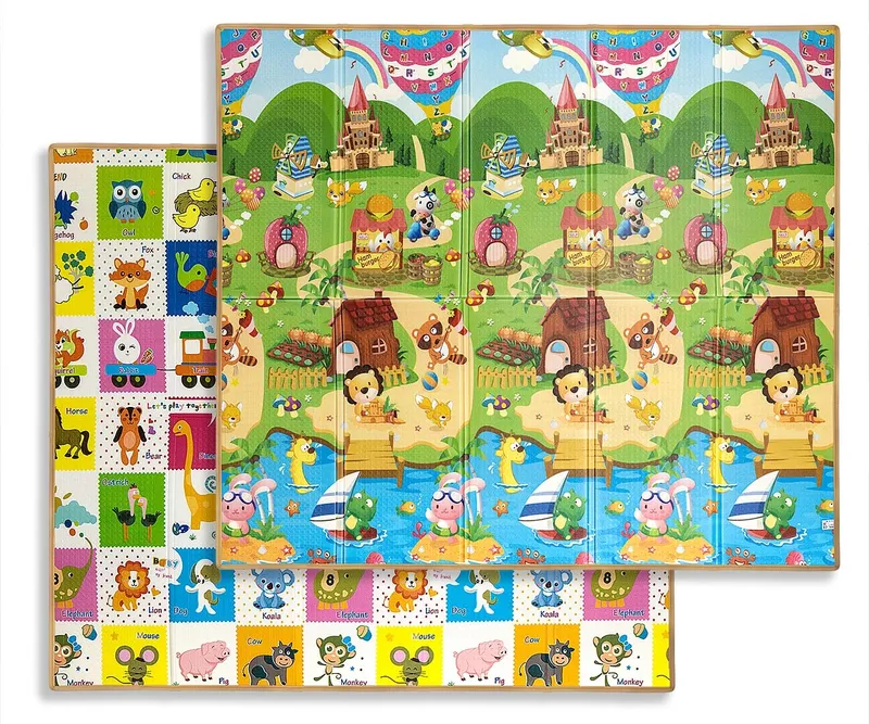 MILLY MALLY Mata Piankowa Składana Play Colourful Animals T1