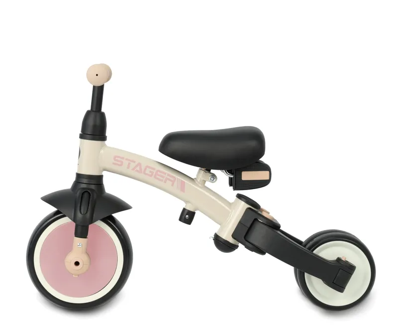 QPLAY Rowerek Trójkołowy Stager 3w1 Pink