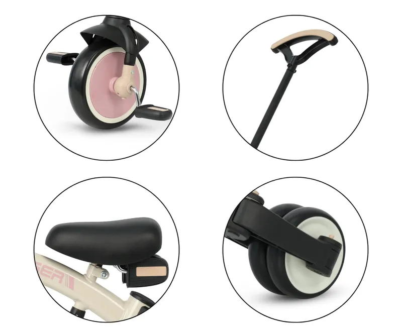 QPLAY Rowerek Trójkołowy Stager 3w1 Pink