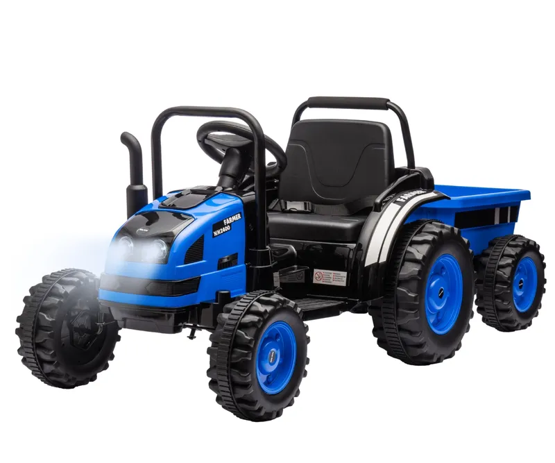 MILLY MALLY Pojazd Na Akumulator Traktor Z Przyczepą Farmer Blue