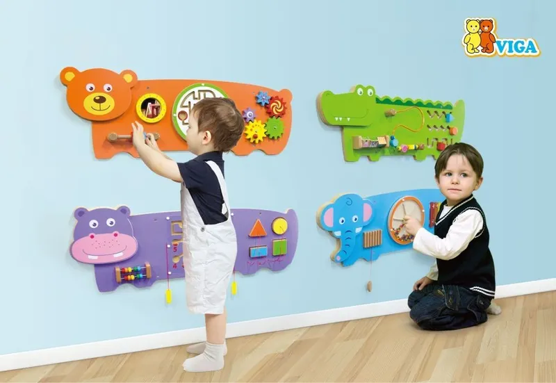 VIGA 50469 Sensoryczna Tablica Manipulacyjna - Krokodyl