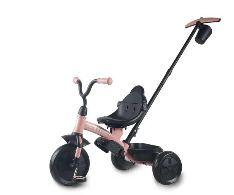 QPLAY Rowerek Trójkołowy Elite Platinum Pink