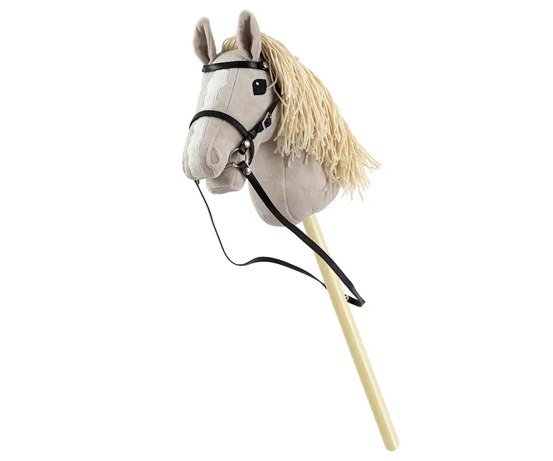 MILLY MALLY Hobby Plus Koń Na Kiju Light Grey