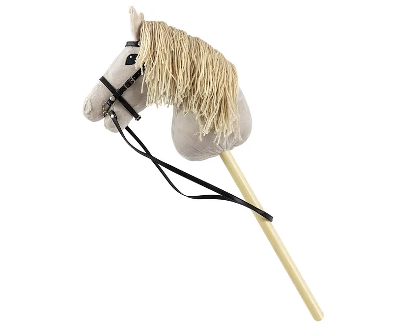 MILLY MALLY Hobby Plus Koń Na Kiju Light Grey