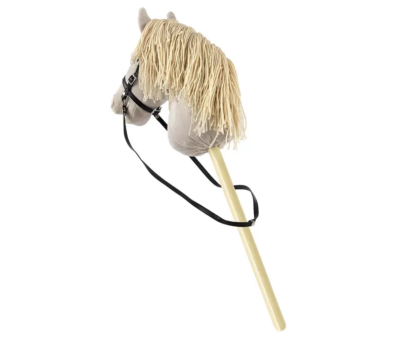 MILLY MALLY Hobby Plus Koń Na Kiju Light Grey