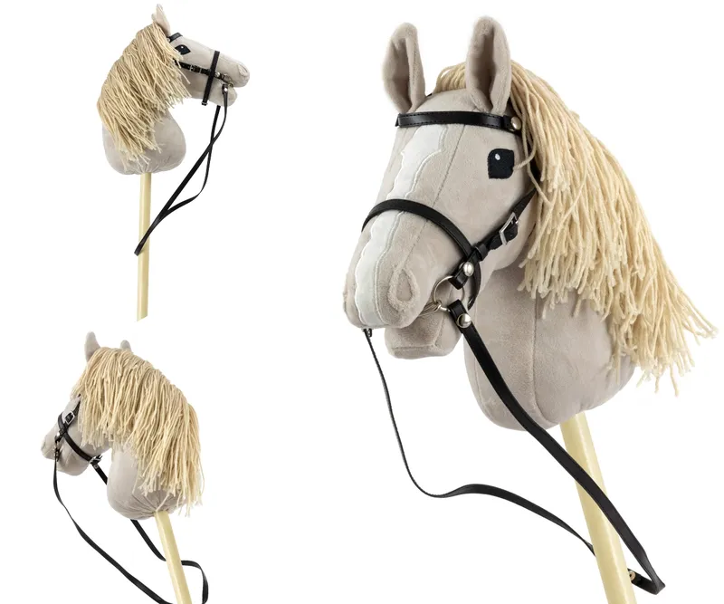 MILLY MALLY Hobby Plus Koń Na Kiju Light Grey